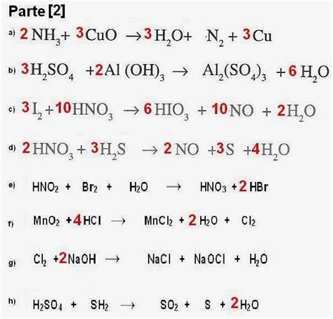 Quimica Del Tercer AÑo Balance De Ecuaciones QuÍmicas I