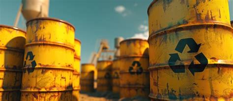 Premium Photo Biohazardous Yellow Barrels