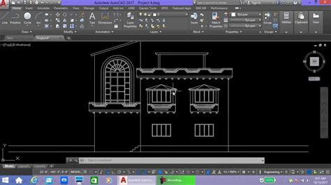 How To Make Front Elevation In Autocad Youtube