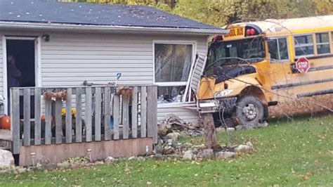 Mechanical issue blamed for crash in which school bus hit house | CTV News