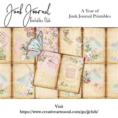 Printable Junk Journal Kit 44 Page Bundle Mystic Woods Etsy