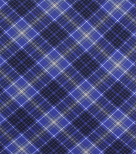 Navy Black Raya Plaid Blizzard Fleece Fabric Joann