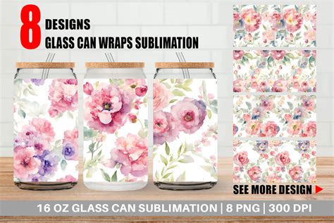 Glass Can Watercolor Floral Graphic By Artnoy · Creative Fabrica