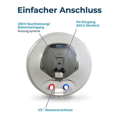 Fothermo Photovoltaischer Offgrid Boiler 80 Liter