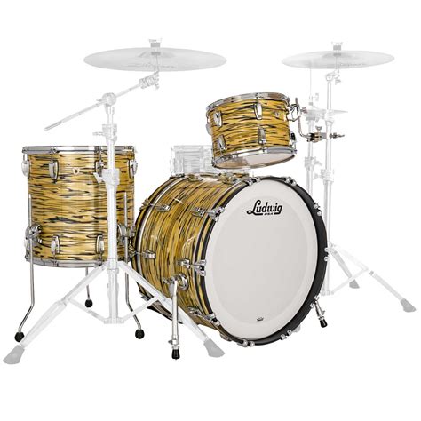 Ludwig Classic Maple 22in Fab 3pc Shell Pack Lemon Oyster Drummers Only