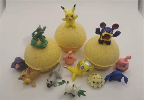 Pokemon Surprise Bath Bombs Pokemon Pikachu Bath Bomb Etsy Uk