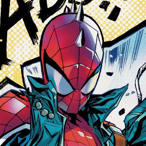 Spider Punk Icon In Marvel Spiderman Cartoon Art Styles