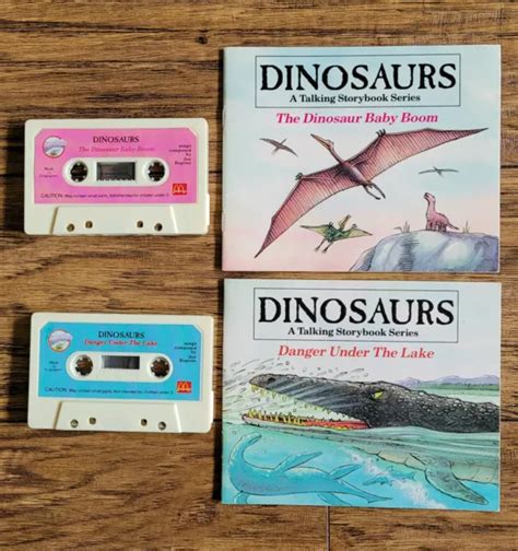 TWO 1989 MCDONALD S Dinosaurs A Talking Storybook Series Cassettes And