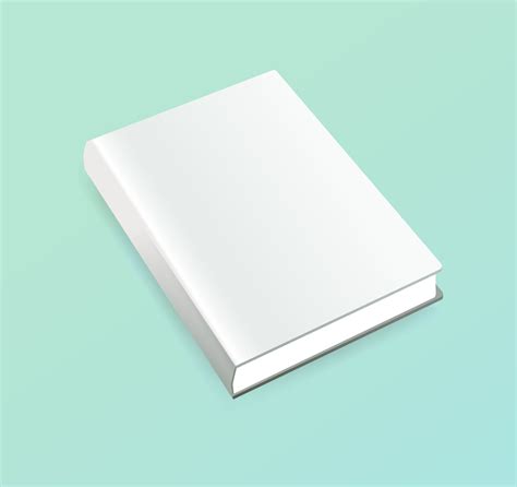 Realistic White Book Cover Blank Mockup Template Office Magazine ...