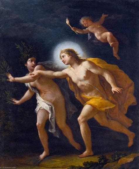 Paintings Reproductions Apollo And Daphne 1702 By Paolo De Matteis