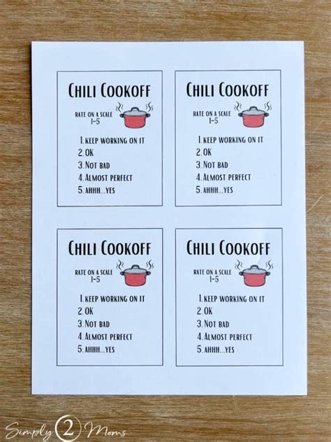 How To Plan The Best Chili Cook Off With Free Printables