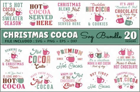 Christmas Hot Cocoa SVG Bundle Graphic By Dark Pixel Creative Fabrica