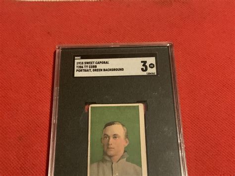 T Ty Cobb Piedmont Green Portrait Sgc Sweet Caporal Rare