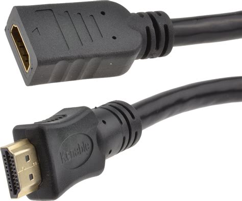 Amazon Basics Câble rallonge haut débit mâle vers femelle HDMI Noir 1