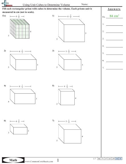 Volume Worksheets Free Commoncoresheets