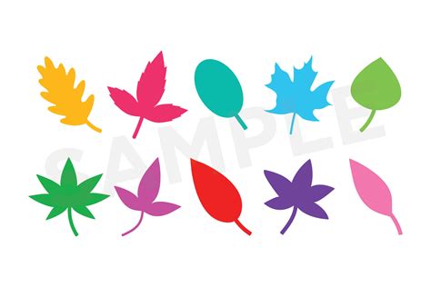 Tree Leaves Silhouette Clip Art Set By Running With Foxes | TheHungryJPEG