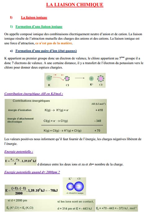 La Liaison Chimique Cours Pdf Smc