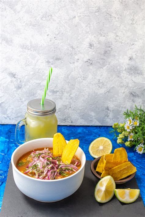 Encebollado A Typical Ecuadorian Meal Prepared With Fish Onion And