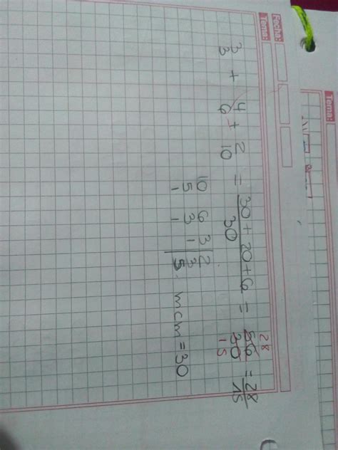 Cuanto es tres tercios más cuatro sextos más dos decimos de clases de