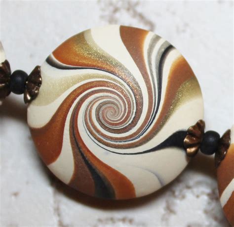 Polymer Clay Beads Polymer Clay Swirl Beads Spiral Beads Etsy