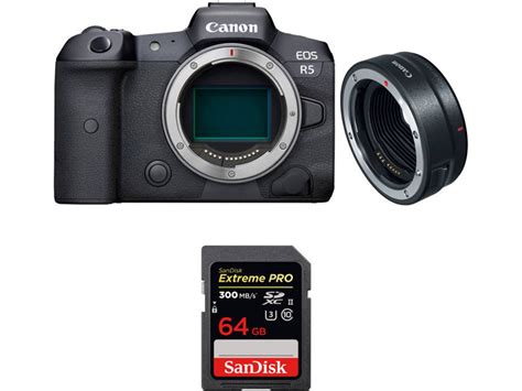 Kit Máquina Fotográfica CANON EOS R5 EF EOS R SanDisk 64 GB Full