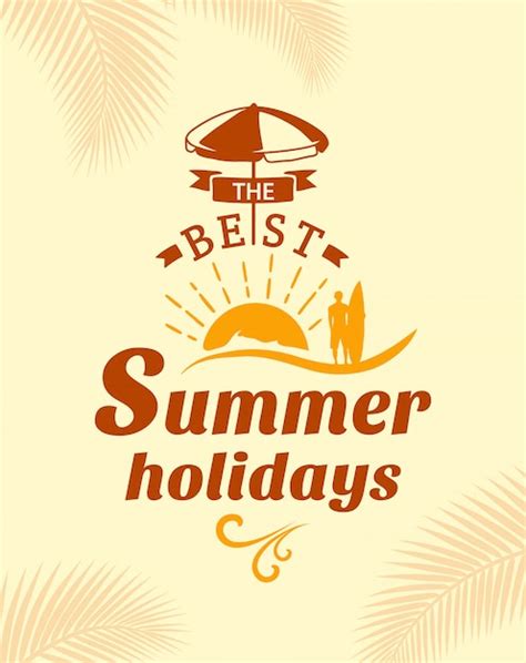 Premium Vector Summer Holidays Poster Typography Design