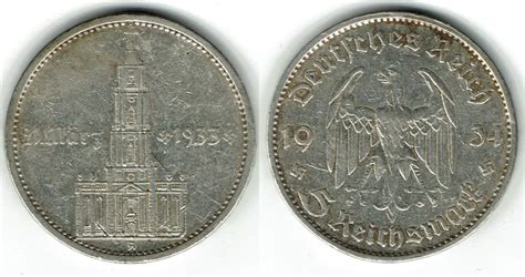 Drittes Reich Reichsmark A Garnisonskirche Potsdam Mit Datum