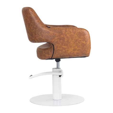 Salon Chairs | Madison (Tan) White Round Base | DSSE