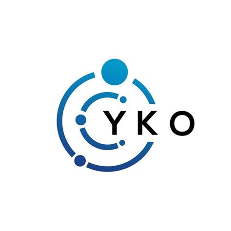 YKO letter technology logo design on white background. YKO creative ...