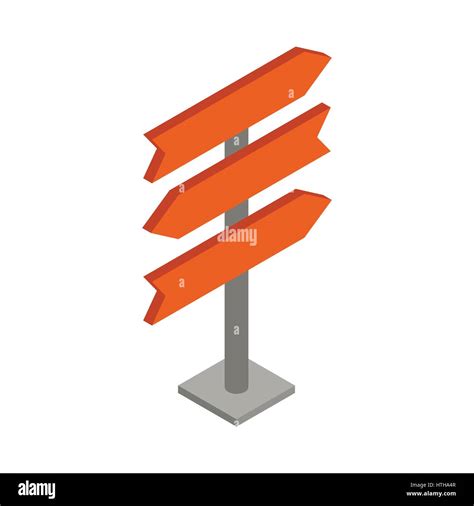 Direction Signs Icon Isometric 3d Style Stock Vector Image And Art Alamy