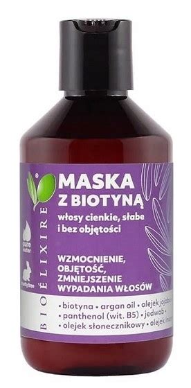 Bioelixire Wzmacniaj Ca Maska Z Biotyn Do W Os W Cienkich I S Abych