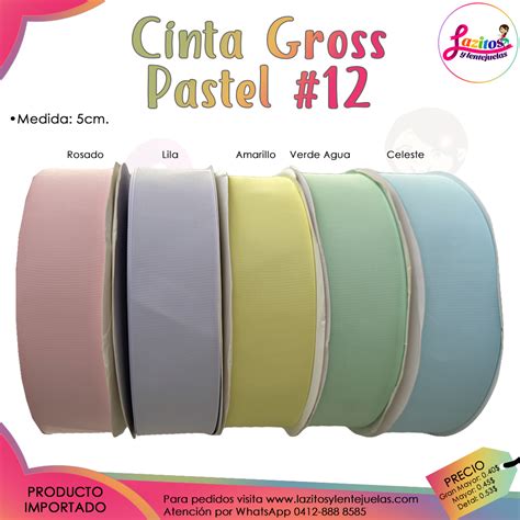 Cinta Gross Pastel Lazitos Y Lentejuelas