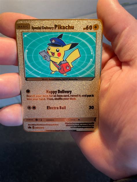 Pokemon pikachu gold card - swdsae