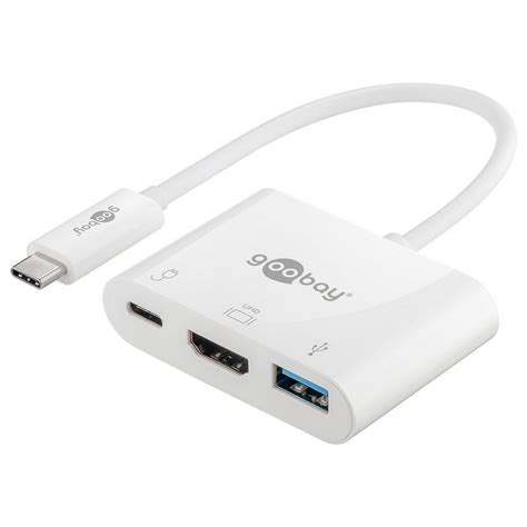 Goobay USB-Verteiler USB-C Multiport Adapter HDMI / USB / USB-C Buchsen ...