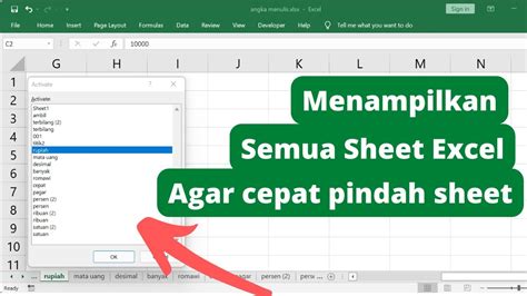 Cara Menampilkan Semua Sheet Di Excel Agar Cepat Pindah Youtube