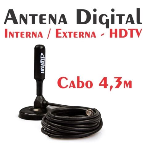 Antena Digital Hdtv Interna E Externa Dbi Cabo M Vcf Informatica