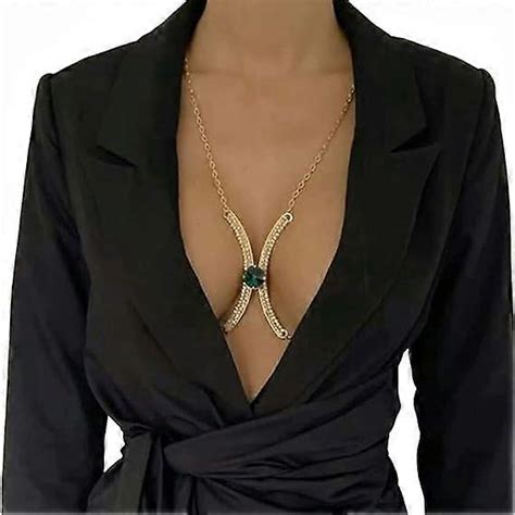 Pcs Rhinestone Chest Bracket Bras Chain Body Jewelry Sexy Bikini Crystal Body Chain Rhinestone