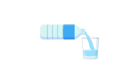 Refreshing Pouring Water Clipart Collection Vector Illustrations For