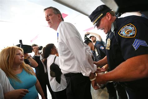 De Blasio Arrested Just As He Wanted The New York Times