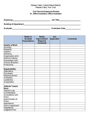 Fillable Online Evaluation Form Office Assist Rev Doc Fax Email