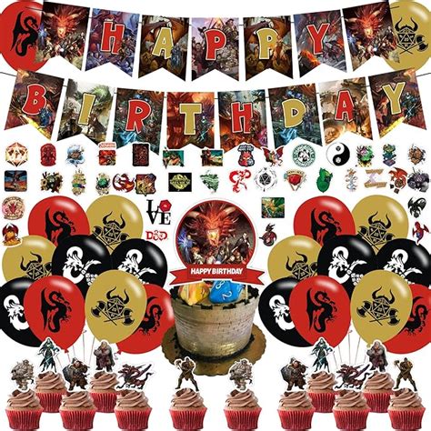 Dungeons And Dragons Party Decorations Birthday Party Supplies For