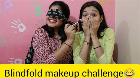 Blindfold Makeup Challenge😂💄 Khushi Gautam Youtube