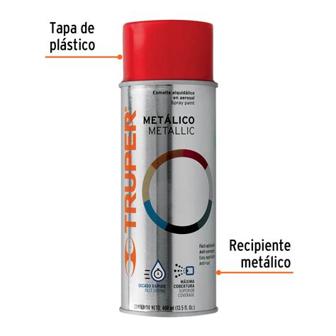 Ficha Tecnica Pintura En Aerosol Rojo Met Lico Ml Truper