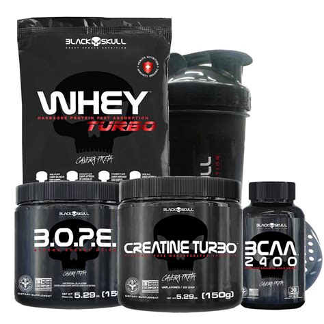 Kit Suplementos Whey Turbo 907g Creatine Turbo 150gr Natural Bcaa