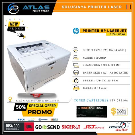 Jual Printer A3 Hp Laserjet 5200 Dn L Printer Hp Laserjet 5200 Lan Shopee Indonesia