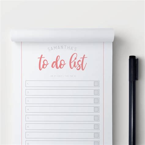 Personalized To Do List Notepad Personalized Note Pads Etsy