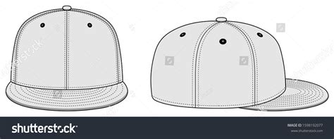 Baseball Cap Template Vector Illustration White Stock Vector Royalty Free 1598192077