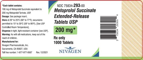 Metoprolol Succinate - FDA prescribing information, side effects and uses