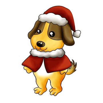 Christmas Dog Clipart, Cartoon Christmas Dog Clipart, Christmas, Dog ...