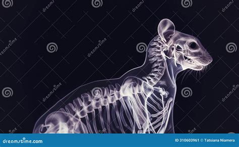 Banner Radiographs X Ray Picture With Rodent Rat Mouse Skeleton For